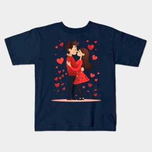 Valentine Romantic couple love birds Kids T-Shirt